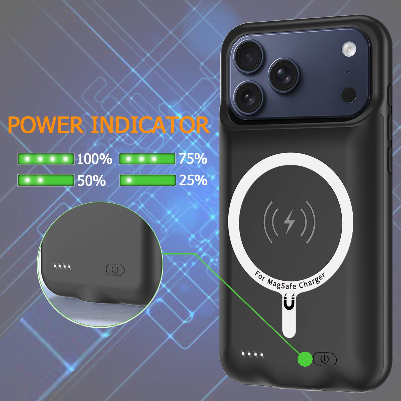 Amazon.com: Battery Case for iPhone 17 Pro Max, Upgraded 12000mAh